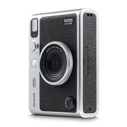 FUJIFILM Instax Mini Evo Hybrid Instant Film Camera with Built-In Mini Instant Film Direct Printer, Save Printed Images, 10 Lens Effects & 10 Film Effects, Bluetooth 4.2 - Black, Brown