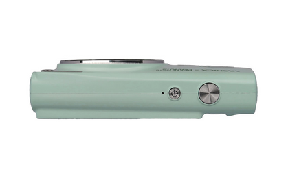 Yashica Classic Peanuts Edition 30MP 1080P Compact Digital Camera with 8X Zoom, JPG / AVI Photo Video Format, USB Type-C Interface, 650mAh Battery, 2.4" IPS Screen and MicroSD Card Slot for Point & Shoot Photography | Sage Green, Blue Sky