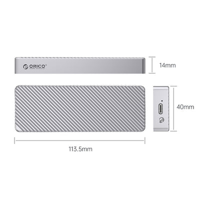 ORICO M.2 SATA / NVME SSD Solid State Drive Enclosure with USB3.2 Gen 2 x2, 20Gbps Transfer Rate, 4TB Max Capacity with PCIe 3.0, TRIM, UASP and SMART Function for Smartphone PC Desktop Laptop | M213C3-G4 | Gray, Rose Gold, Silver