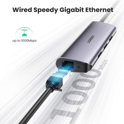 UGREEN 4-Port USB 3.0 Type C Ethernet Adapter Hub for MacBook, iMac, PC, Desktop Computer, Laptop, Phone, Tablet, etc. - Supports Windows, MacOS, Linux, Chrome OS, Android | 60718
