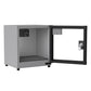 Andbon AB-18C 18L Electronic Dry Cabinet Moisture Proof Dehumidifying Box with 30-60%RH, Noiseless, Analog Digital LCD Display, Controller Knobs and Key Lock Security for DSLR Mirrorless Cameras & Lens Lenses | Metallic Grey, Silver Black, Amber Orange