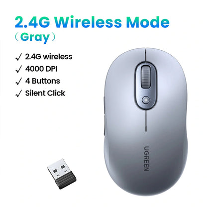 UGREEN 4000 DPI 2.4GHz Wireless Mouse – Ergonomic Silent Click USB w/ Adjustable DPI, High-Precision Optical Tracking, Stable Wireless Connection, Comfortable Grip | JG Superstore