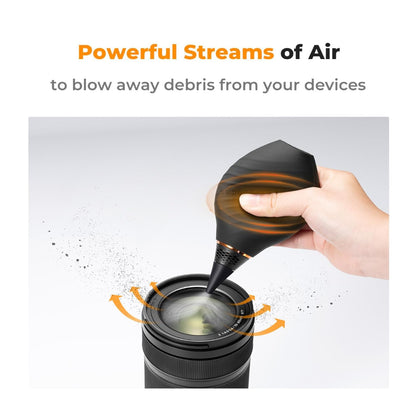 K&F Concept 10-in-1 Camera Cleaning Kit with Lens Cleaner Pen Brush, Liquid Solution, 6pcs Microfiber Cloths, Rocket Air Blower, Long & Short Soft Nozzles for Sony FUJIFILM Canon Nikon Panasonic Lumix Olympus Digital Cameras