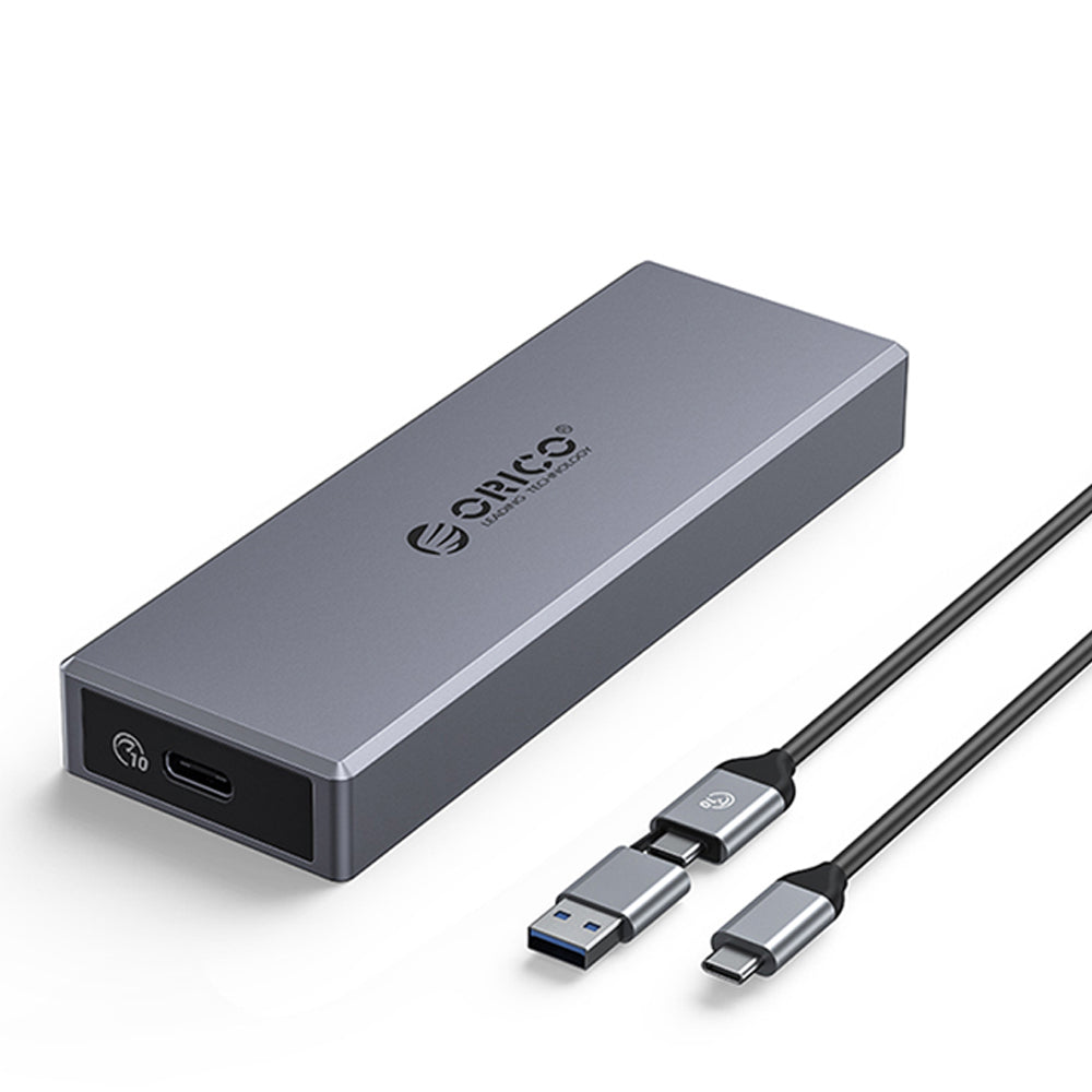 [CLEARANCE] ORICO M.2 NVME SSD Solid State Drive Enclosure with M / B&M Key Input, USB Type-C Output, 10Gbps Transfer Rate, Max 4TB Support Capacity and UASP TRIM Protocols | CM2C3-G2 - Gray
