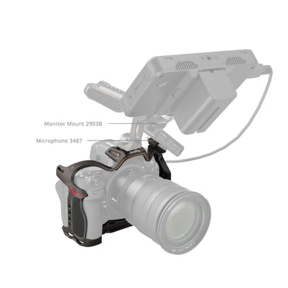 SmallRig Night Eagle Full Camera Cage Kit for Nikon Z6 III with Top Handle, Arca-Type Quick Release Base Plate, TO Rail, Cold Shoe Mount, 1/4"-20, 3/8"-16, M3 & M2.5 Threaded Holes for Attachments and Accessories | 4521 4522
