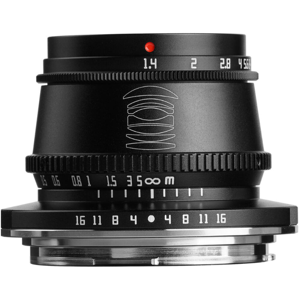 TTArtisan 35mm F/1.4 APS-C Format Canon RF Mount Prime Lens Large Aperture Sonr Optical Design Full Metal Body, MF Manual Focus, 11" Focus Distance, Clicked Aperture Ring for Smooth Bokeh & Low Light Photography | Black, Silver