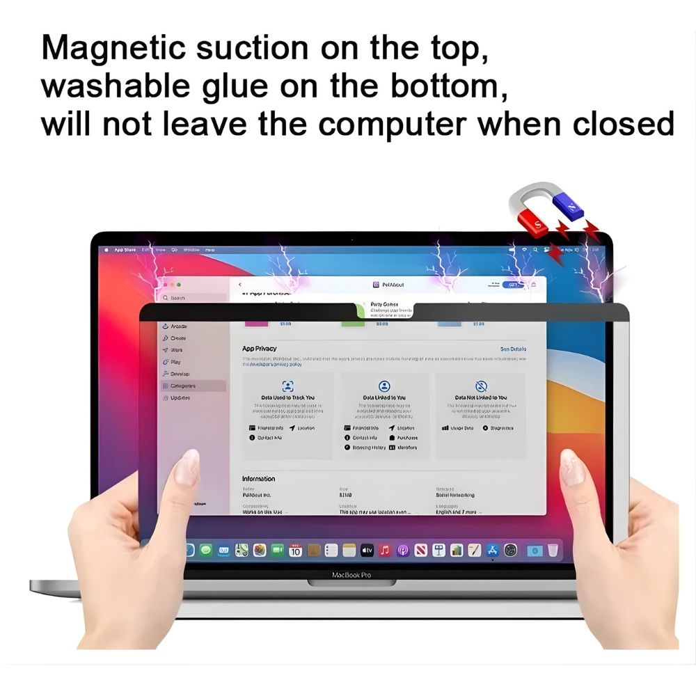 ArgoX Magnetic Privacy Protective Film for MacBook & Universal Laptops, Anti-Glare, Anti-Scratch, 13.6″-16.2″