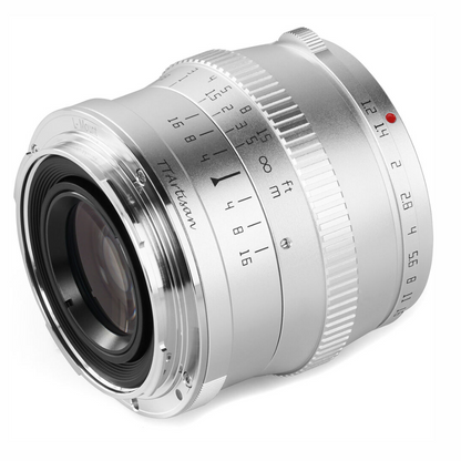 TTArtisan 50mm F/1.2 APS-C Format Leica L Mount Portrait Prime Lens Large Aperture Sonr Optical Design Full Metal Body, MF Manual Focus, 19.2" Focus Distance, Clicked Aperture Ring for Smooth Bokeh & Low Light Photography | Black, Silver