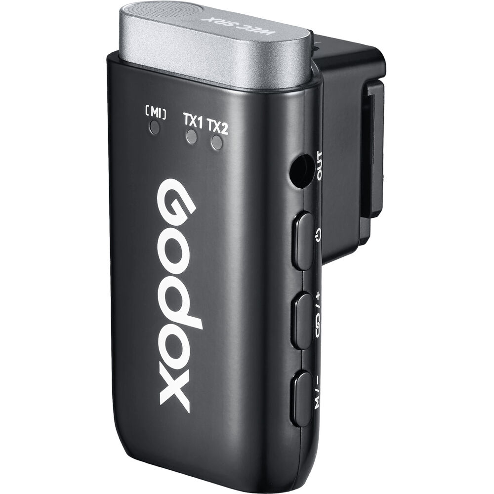 Godox WEC-S 2-Person Wireless Mic (2TX + 1RX) with Multi-Interface Shoe for Sony Cameras, Charging Case, Digital & Alog Audio Mode, Built-In Microphone On Receiver, Clip-On Transmitters, 8+21 Hours Battery Life for Vlogging & Streaming