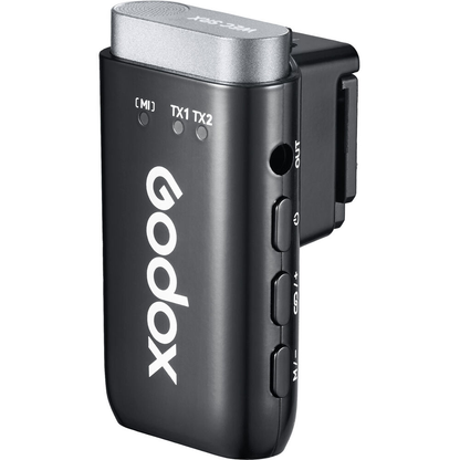 Godox WEC-S 2-Person Wireless Mic (2TX + 1RX) with Multi-Interface Shoe for Sony Cameras, Charging Case, Digital & Alog Audio Mode, Built-In Microphone On Receiver, Clip-On Transmitters, 8+21 Hours Battery Life for Vlogging & Streaming