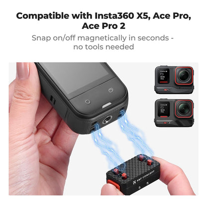 K&F Concept Insta360 X5 Magnetic Quick Release Folding Adapter
