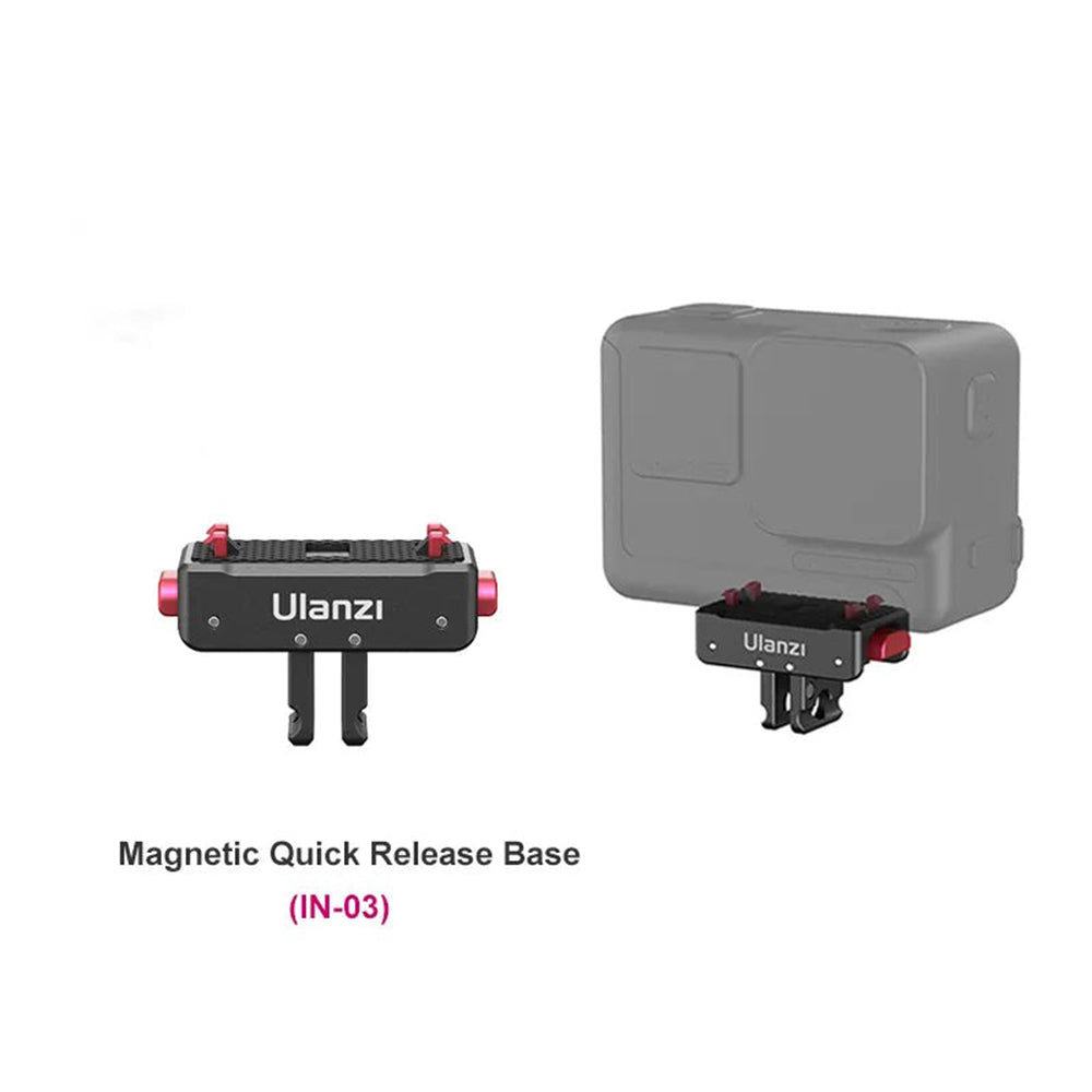 Ulanzi Magnetic Quick Release Mount for Insta360 Action Cameras - Compatible with ONE RS 1-Inch/Twin/4K Edition, Ace/Ace Pro, X4/X3/X2, ONE R, ONE X | IN-01 IN-03