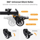 K&F Concept Heavy Duty Aluminum Alloy Universal Tripod Dolly 3 Wheel Base with Buckle Locks, 2 Section Legs, 20Kg Max Load Capacity for Studio Equipment