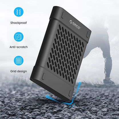 ORICO 2.5-Inch Shockproof Silicone Hard Drive Case for HDDs & SSDs | Protective Storage Case | HDD Case | SSD Case | ORICO-PPH25A