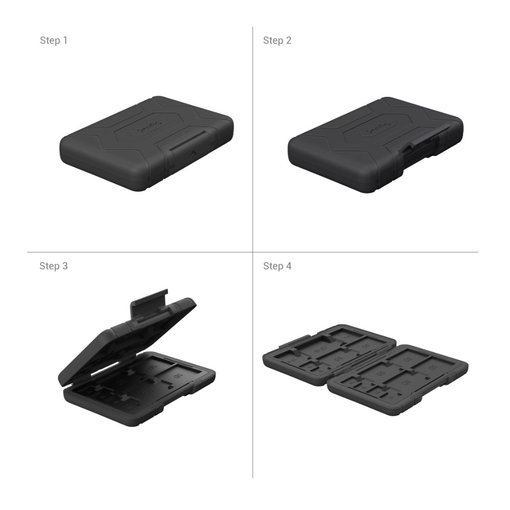 SmallRig 15-Slot Memory Card Case for SD, TF (MicroSD), CFexpress Type A, CF express Type B/XQD Cards - Storage & Organizers | 3192