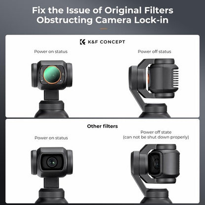 K&F Concept Nano-X Series Set DJI Osmo Pocket 3 HD Optical Glass Neutral Density & ND Polarizing Lens Filters with Magnetic Frame and Multi-Layer Nano Coating - Hybrid ND8/PL+ND16/PL+ND32/PL+ND64/PL or ND4+ND8+ND16+ND32