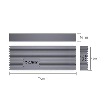 ORICO M.2 NVME SSD Solid State Drive Enclosure with USB 3.2 Gen2 x2 Interface, 20Gbps Transfer Rate, 4TB Max Capacity with PCIe 3.0, TRIM and UASP Function for Smartphone PC Desktop Laptop | M233C3-G4 | Gray, Rose Gold, Silver