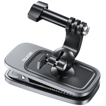 TELESIN Backpack Clip Mount for Action Cameras with 360° Ball Head and Mounting Buckle