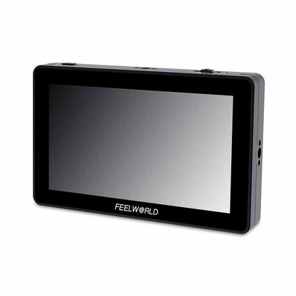 FEELWORLD F6 PLUSX 5.5 Inch Camera Field Monitor 3D-LUT 1600-nit Full-HD IPS LCD Touch Screen Panel Display with 4K UHD HDMI Input & Output Loop, F970 / LP-E6 Battery Plate, Cold Shoe Tilt Arm for DSLR, SLR, Mirrorless Camera