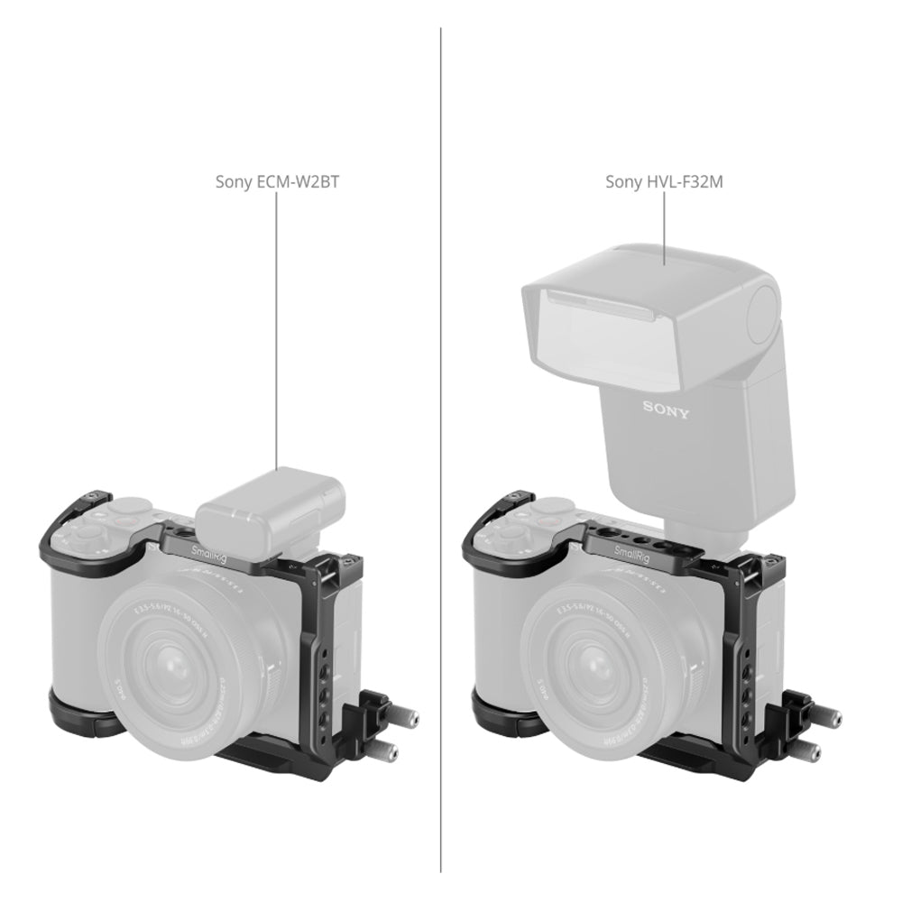 SmallRig Camera Cage Kit for Sony ZV-E10 II / ZVE10 II with HDMI Cable Clamp, Arca-Swiss Baseplate, Cold Shoe Mount, 1/4"-20 Threaded & ARRI Locating Holes for Tripods, Gimbal Stabilizers, Handles, Microphones, Lights & Monitors | 4867