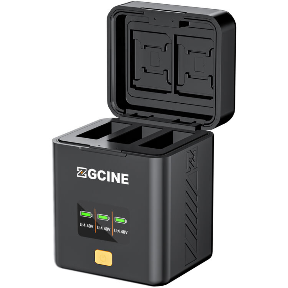 ZGCINE PS-OM3 Triple Bay Charging Case for DJI OSMO Action 3 / 4 / 5 Pro / 6 and Osmo360 Batteries