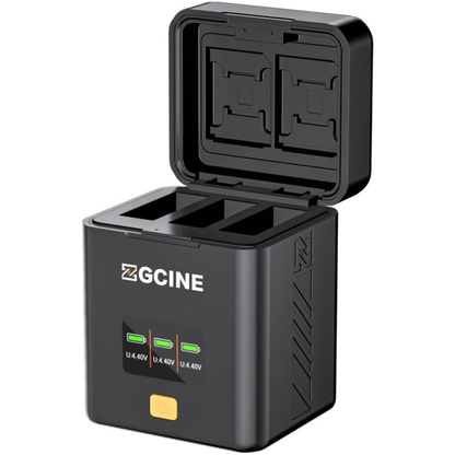 ZGCINE PS-OM3 Triple Bay Charging Case for DJI OSMO Action 3 / 4 / 5 Pro / 6 and Osmo360 Batteries