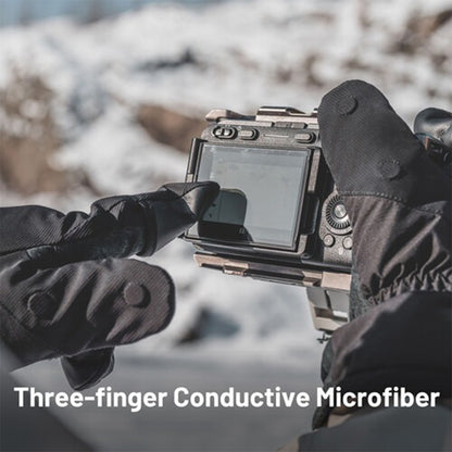 PGYTECH Professiol Photography Gloves for -10°~10°C Shooting Temperatures with Splash-proof and Breathable Fabric, Three-finger Flip, and Anti-Slip Grip Design - Medium (17x8cm), Large (18x9cm) | P-GM-204 P-GM-205