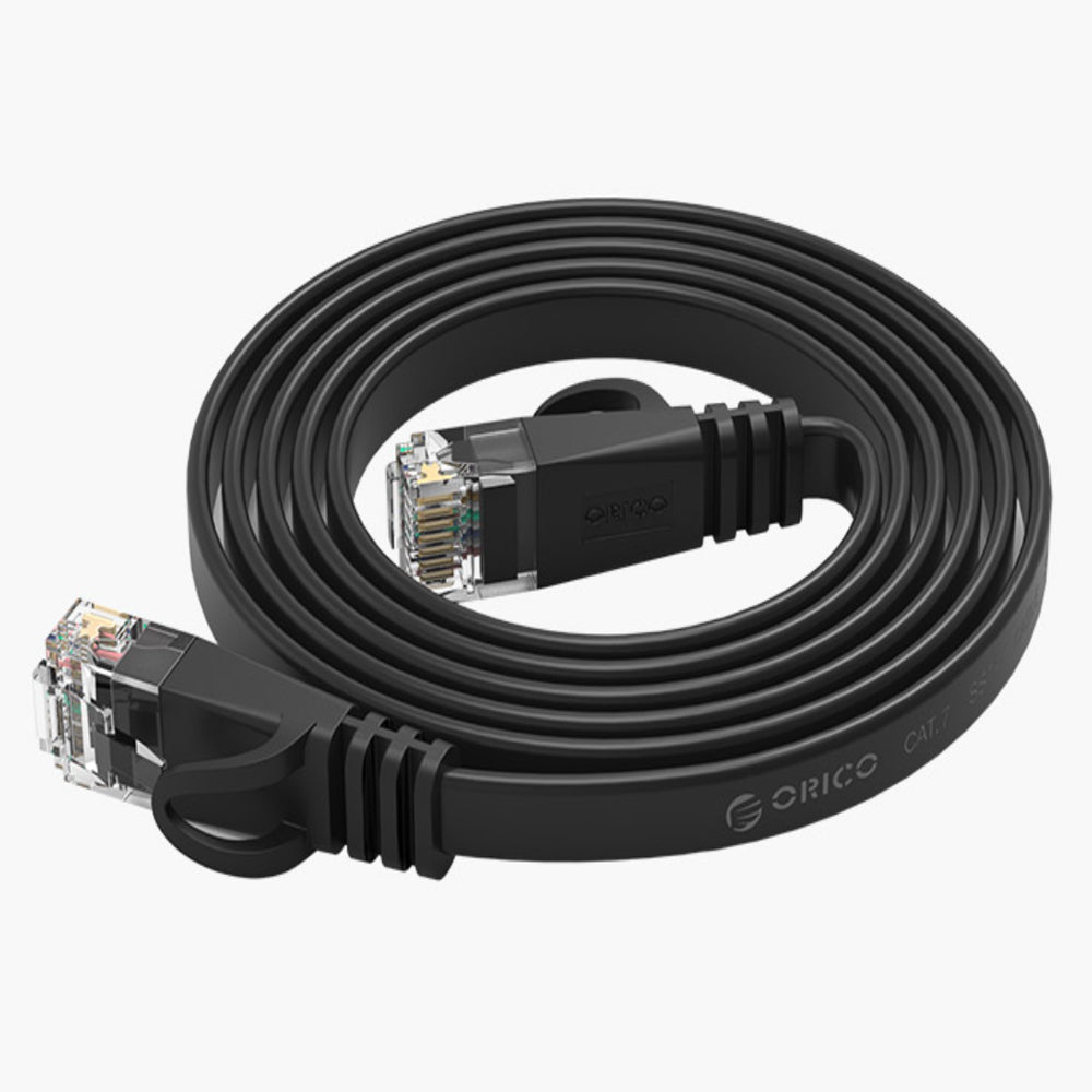 [CLEARANCE] ORICO 3 Meters Cat6 RJ45 Ethernet LAN Male to Male Flat Cable with 1000Mbps Gigabit Bandwidth for PC Desktop Computer Laptop Router | PUG-C6B