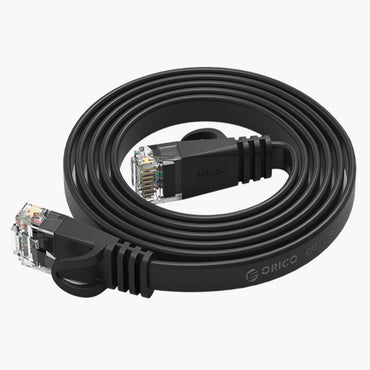 [CLEARANCE] ORICO 3 Meters Cat6 RJ45 Ethernet LAN Male to Male Flat Cable with 1000Mbps Gigabit Bandwidth for PC Desktop Computer Laptop Router | PUG-C6B