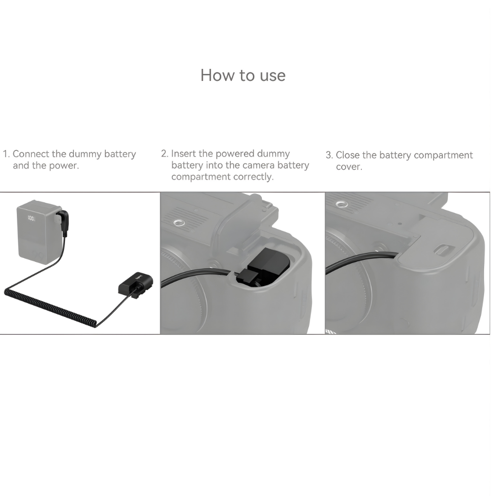SmallRig DT-E6P 22.8" Coiled D-Tap to LP-E6P Dummy Battery Power Cable