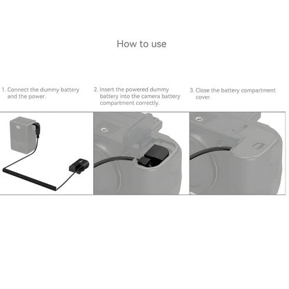 SmallRig DT-E6P 22.8" Coiled D-Tap to LP-E6P Dummy Battery Power Cable