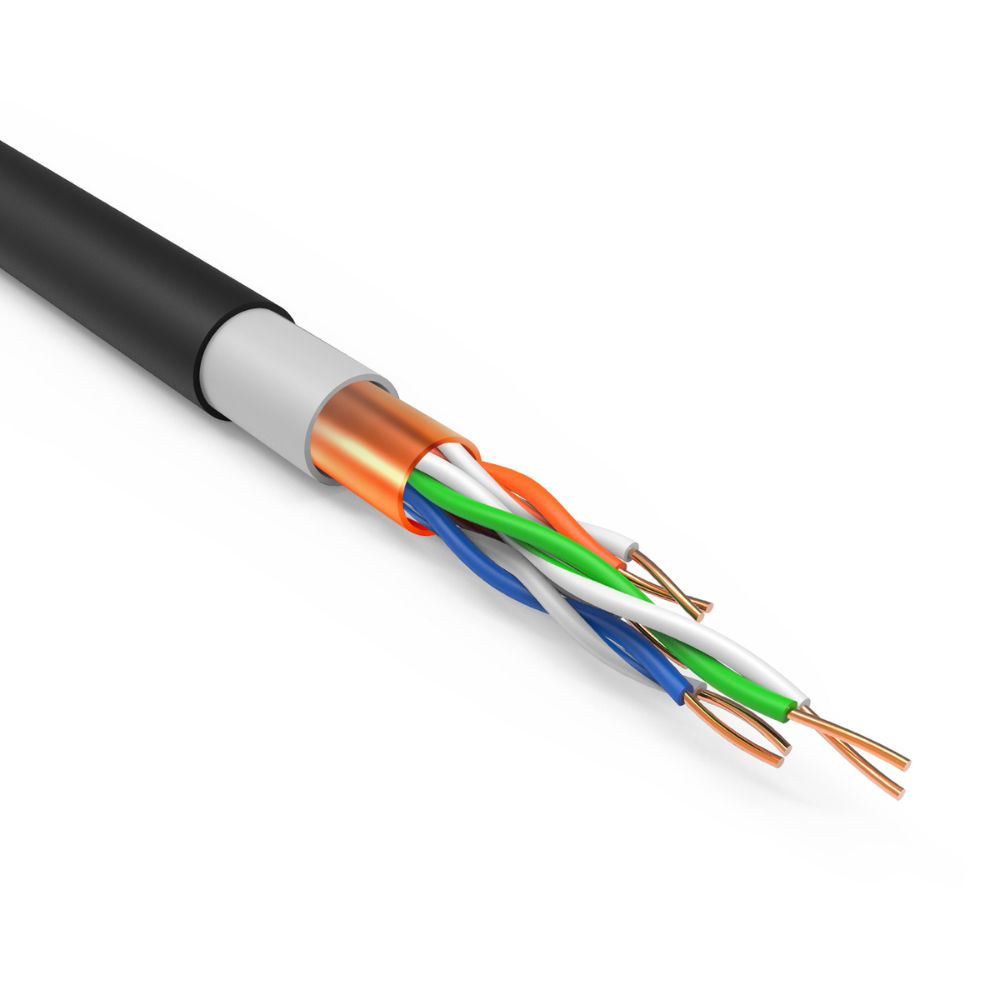 AD-LINK 100m CAT6E CCA UTP LAN Outdoor Cable 24AWG Pass Through Unshielded RJ45 with PVC Jacket for Networking