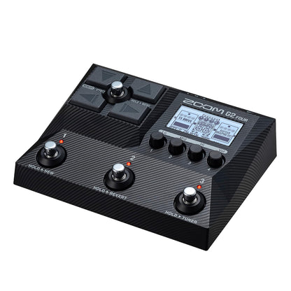 Zoom G2 Four Guitar Instrument Multi-Effects Pedal with 79 Built In Effects, Up to 6 + 1 Pedal Simultaneous Effects Activation, 3.5mm AUX-In Audio Jack, Integrated Looper and Rhythm Machine for Live Musical Performance and Recordings