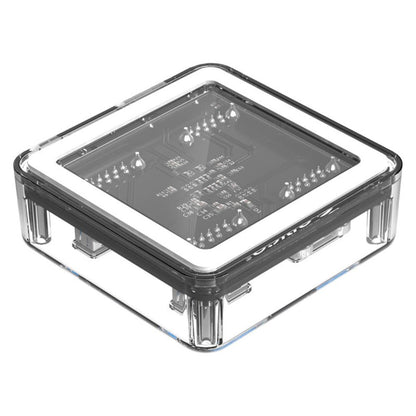 ORICO 4-Port USB 3.0 Transparent Hub with Power Supply, 5Gbps Speed, and Support for Windows, macOS, and Linux for PCs, Desktop Computers, and Laptops - USB Hubs and Docking Stations