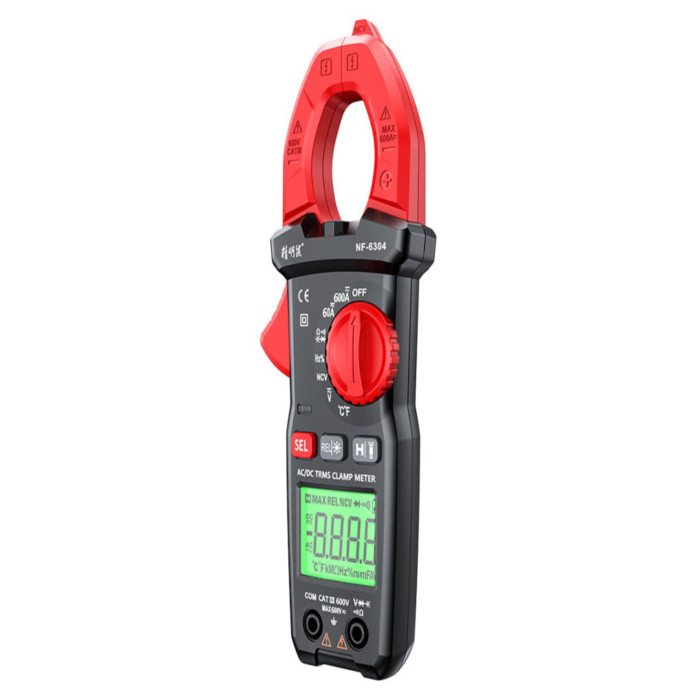 Noyafa NF-6304 Digital Clamp Meter with Multiple Electrical Measurement Range, High Precision 26mm Jaw, Non-Contact Voltage Detector, Wide Range HD LCD Display, Data Hold & Auto-Ranging Function for Home Improvement & Industrial Tools