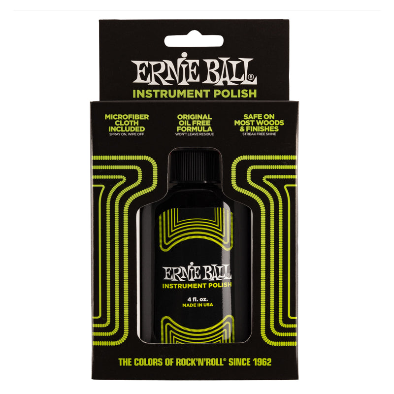 Ernie Ball 4 oz. Guitar Polish Set (Oil-Free) with Micro Fiber Cleaning Cloth Polishing Compound - Musical Instruments and Accessories | 4222