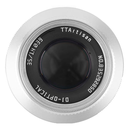 TTArtisan 35mm F/1.4 APS-C Format Leica L Mount Prime Lens Large Aperture Sonnar Optical Design Full Metal Body, MF Manual Focus, 11" Focus Distance, Clicked Aperture Ring for Smooth Bokeh & Low Light Photography | Black, Silver