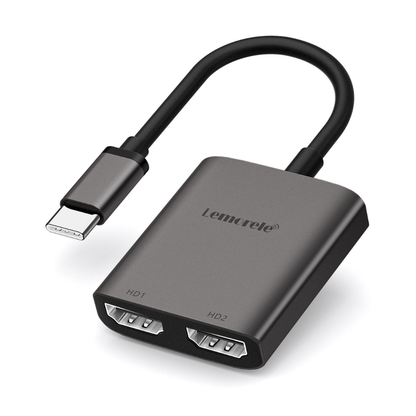 LEMORELE TC21 USB Type-C To Dual HDMI 2.0 Adapter with Screen Mirror and Extend Mode