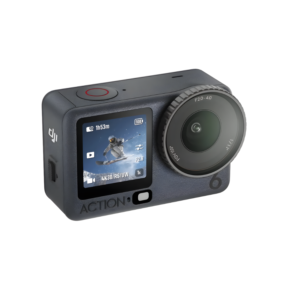 DJI Osmo Action 6 4K Action Camera Standard/Adventure Kit w/ 38MP 1/1.1″ Sensor f/2.0–f/4.0 Aperture