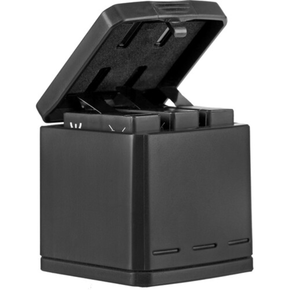 TELESIN GoPro HERO8 / 7 / 6 / 5 Black Triple Bay Battery Charger Box Case with Simultaneous Charging, LED Indicator, USB Type-C Port