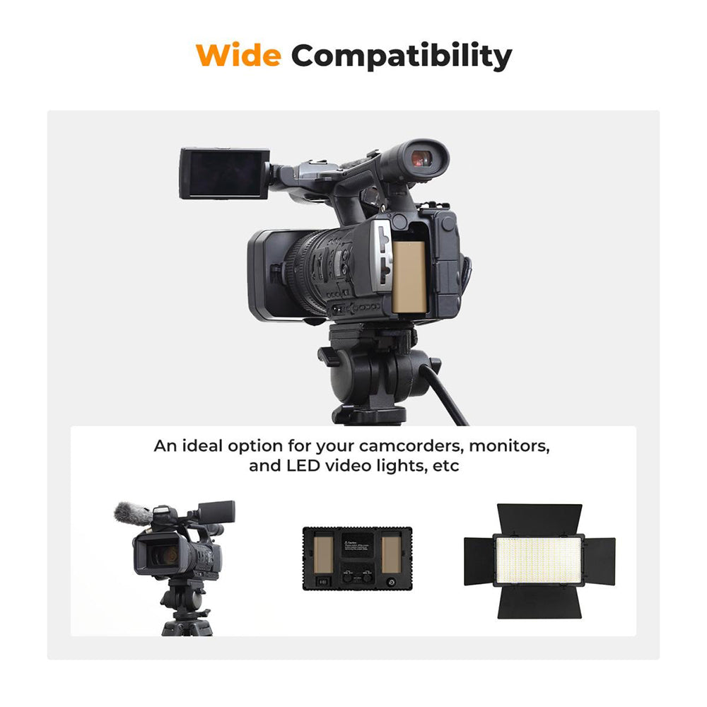 K&F Concept Sony NP-F550 NPF550 3500mAh Battery with USB Type-C Direct Fast Charging for Select Sony DCR DSC HDR HVR HXR Mavica NEX Cameras