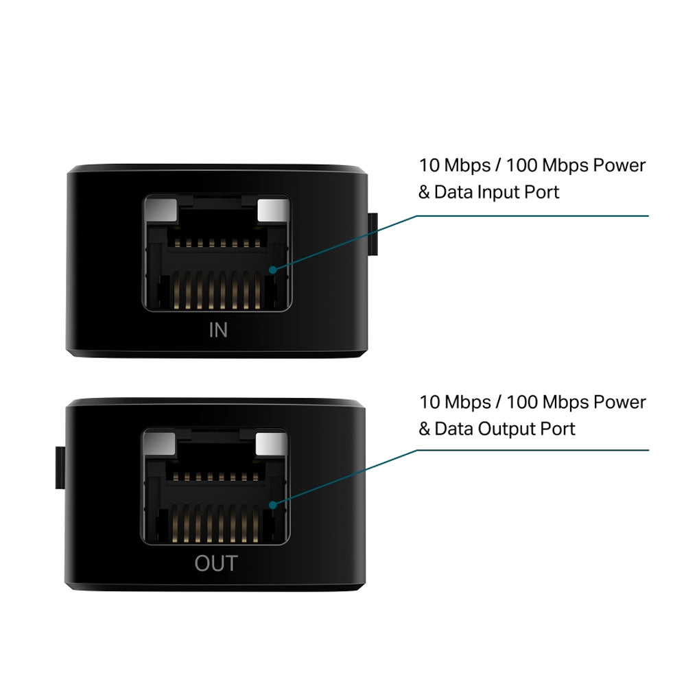 TP-Link TL-POE10E Omada Fast Ethernet PoE+ Extender Plug-and-Play Operation, 100 to 200 Meters Extension Range, 802.3af/at Compliant with RJ45 Input Output Ports, UTP / STP of Cat.5e Network | TPLINK TP LINK