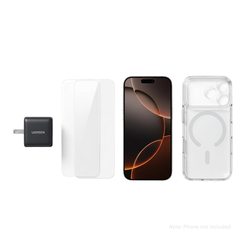UGREEN 3-in-1 Accessory Kit for iP 17 / iP 17 Pro 30W GaN USB-C PD Fast Charger