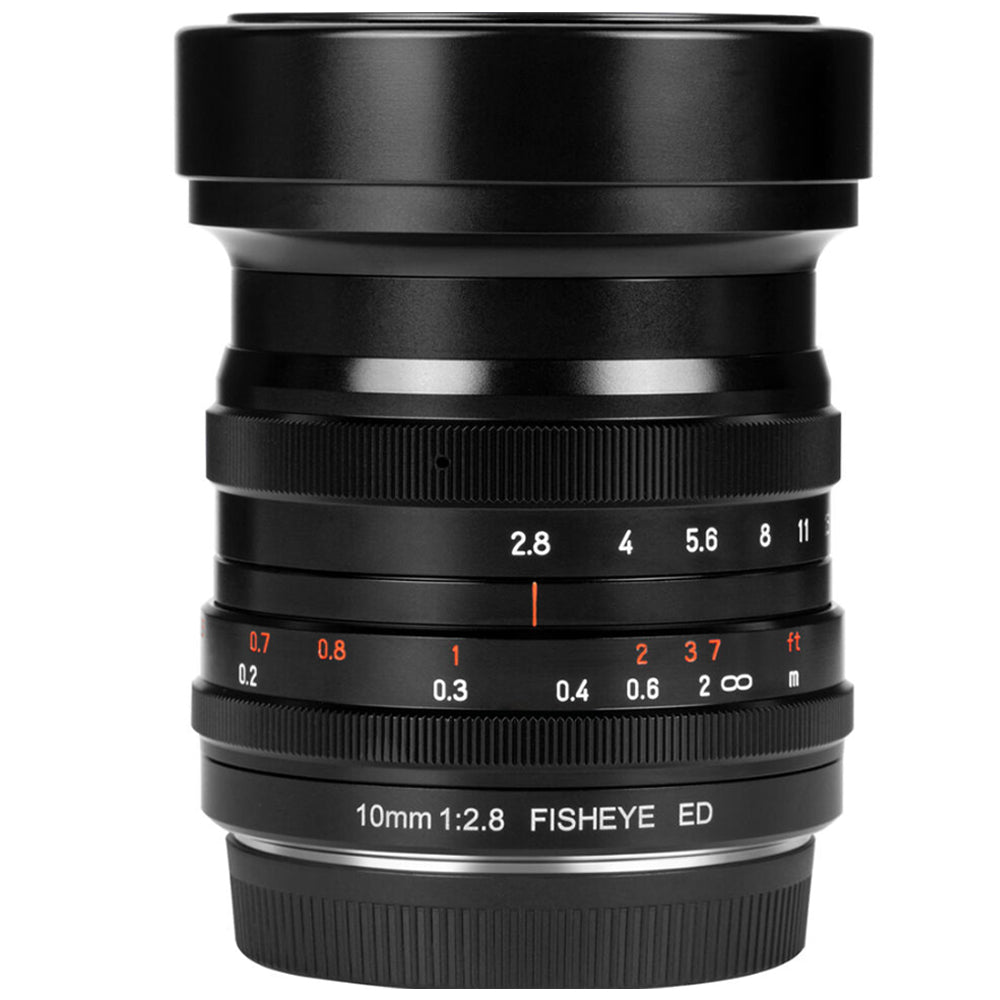 7Artisans 10mm F/2.8 Full Frame Format Sony E Mount Ultra Wide Angle Fisheye Prime Lens MF Manual Focus Large Aperture for Mirrorless Cameras