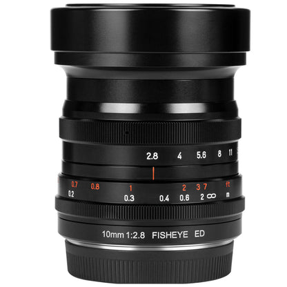 7Artisans 10mm F/2.8 Full Frame Format Sony E Mount Ultra Wide Angle Fisheye Prime Lens MF Manual Focus Large Aperture for Mirrorless Cameras