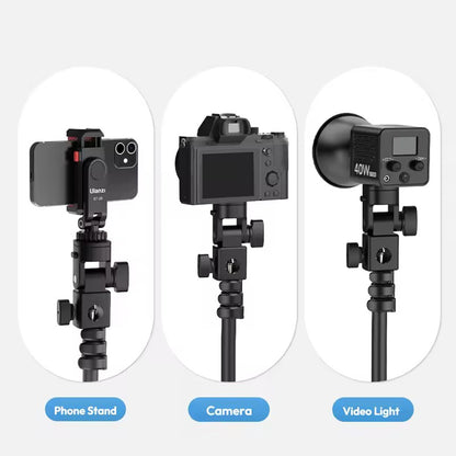 Ulanzi LA04 Light Stand Adapter with 1/4" Quick-Release Cold Shoe Mount, 180° Tilt Angle, Up to 3kg Load Capacity for Video Fill Lights, Speedlite, Cameras and Phone Holder | L121