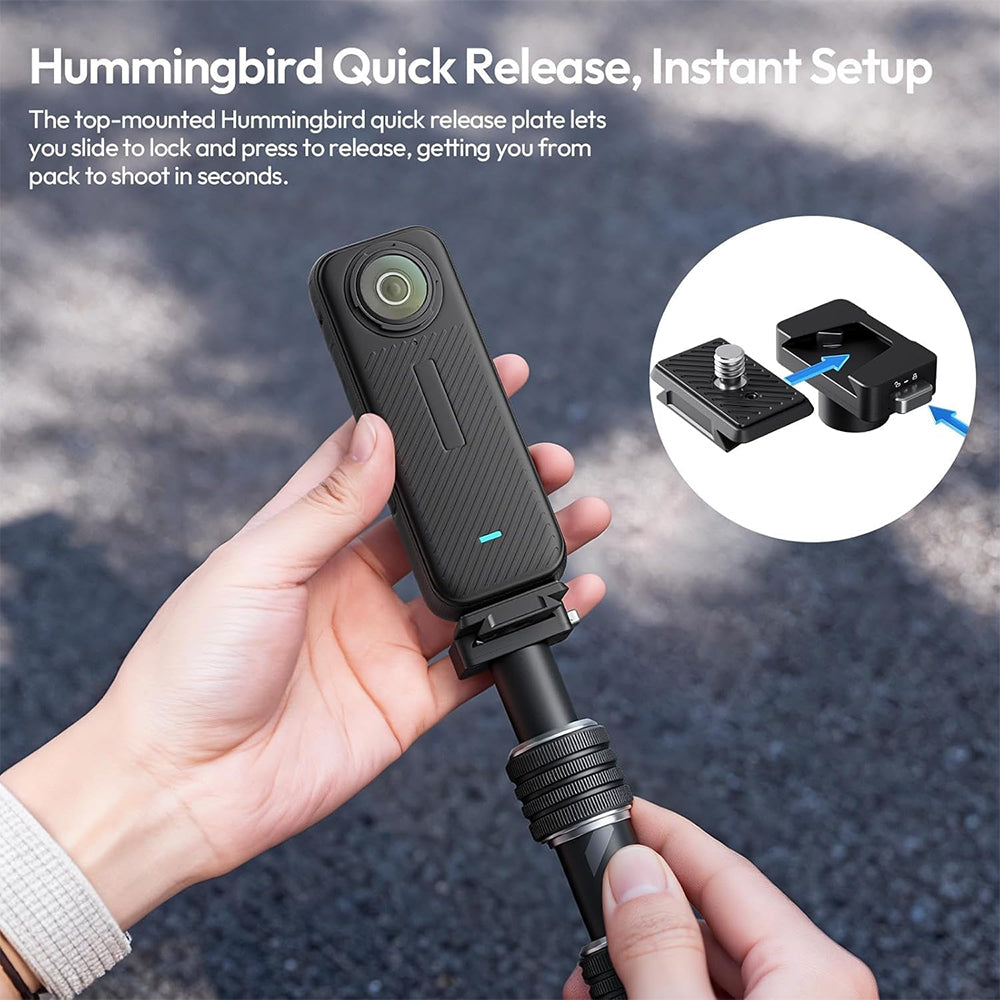 Ulanzi VL03 Motorcycle Bike Panoramic Selfie Stick Monopod for insta360 One X2 X3 | T119