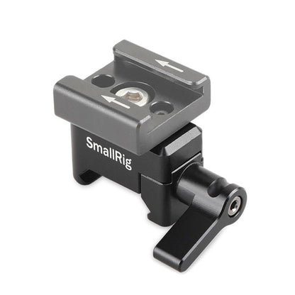 SmallRig QR Quick Release Lightweight Aluminum NATO Clamp with Thumbscrew and Cold Shoe, Safety NATO Rails, 1/4"-20 and 3/8"-16 Mounting Holes for Articulating Arm, DIY, Monitor Support Camera Cage 1973