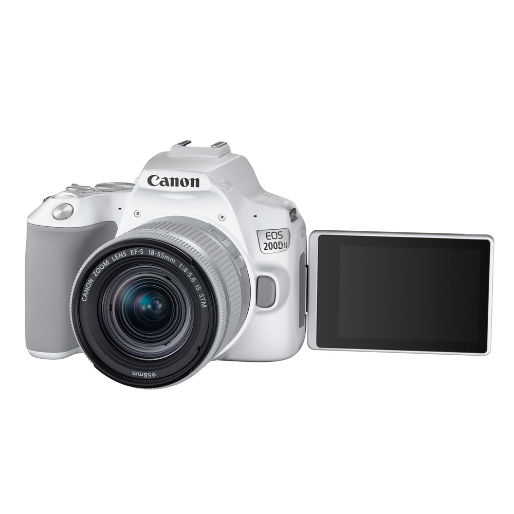 Canon EOS 200D II DSLR  Camera with EF-S 18-55mm f/4-5.6 IS STM Lens Kit, 24.1MP APS-C CMOS Sensor DIGIC 8 Processor, 4K UHD Video, Wi-Fi & Bluetooth, Touch Screen LCD Display, Image Stabilizer, Creative Assist & Filters