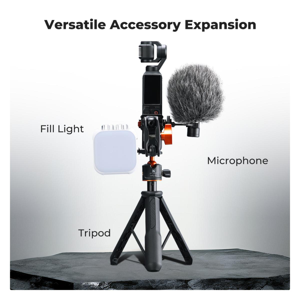K&F Concept Multifunctional Aluminum Alloy Extension Mount for DJI Osmo Pocket 4/3